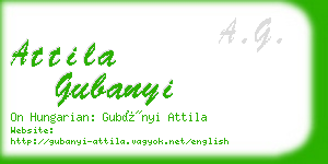 attila gubanyi business card